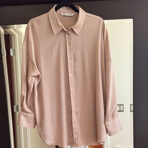 Zara Women’s Casual Button Down in Light Pink